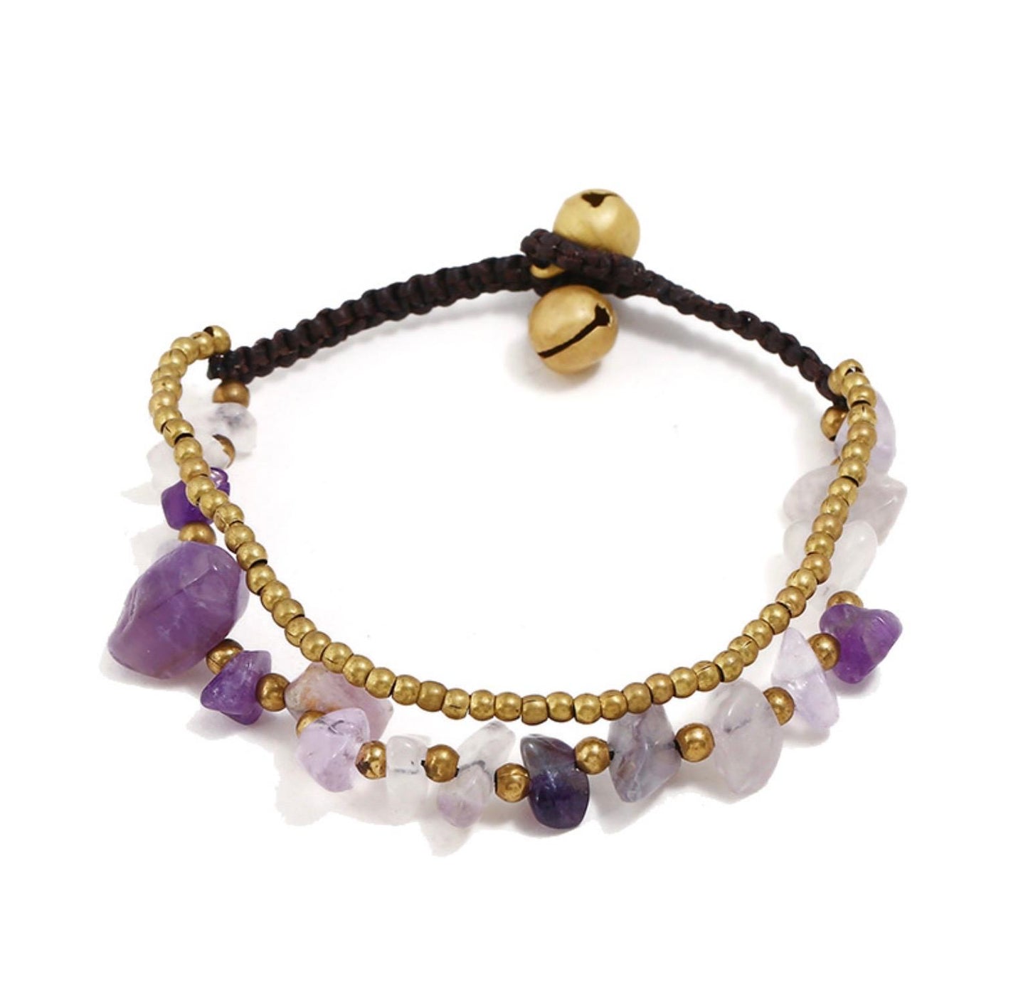 Turquoise & Amethyst Anklets